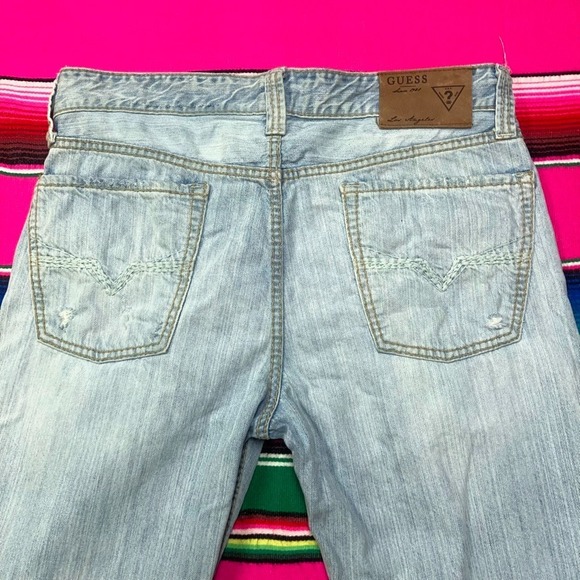 Vintage GUESS Jeans Men's 32 (Fit 34x33) Desmond Relaxed Straight Distressed Y2K - Picture 4 of 11